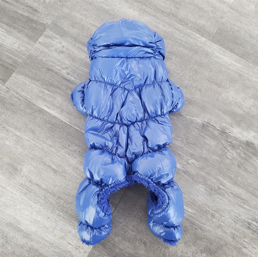 Blue Fashionable CD Winter Dog Puffer Jacket